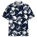 Hawaiian Shirt / Adults / S Cricket Black White Hawaiian Shirt