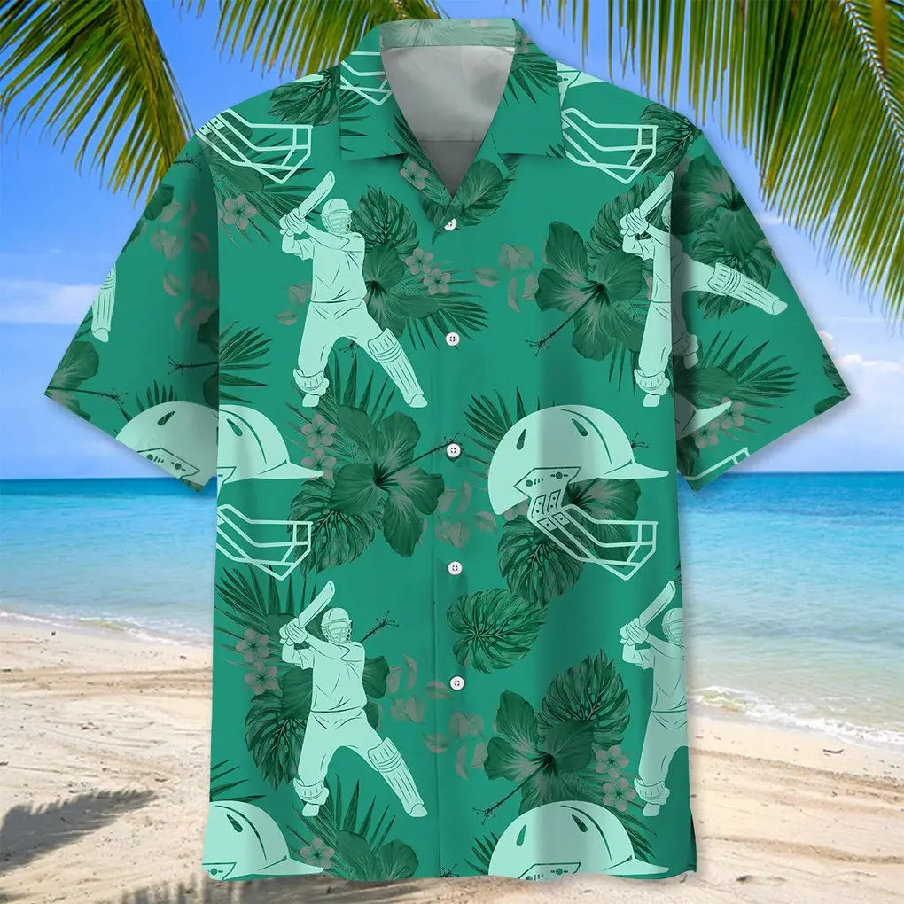 Cricket Kelly Green Hawaiian Shirt