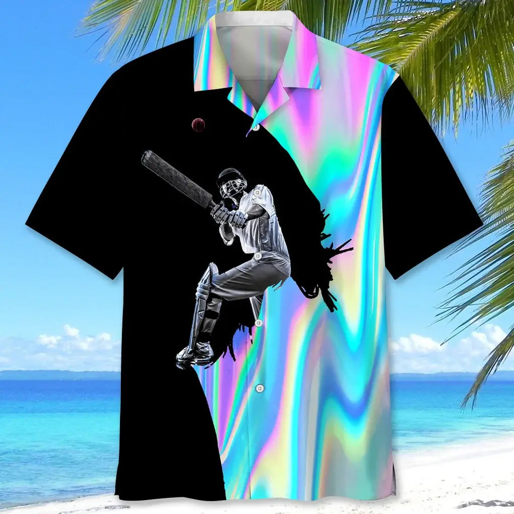 Cricket Liquid Metal Hawaiian Shirt