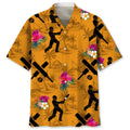 Hawaiian Shirt / Adults / S Cricket Orange Tropical Hawaiian Shirt