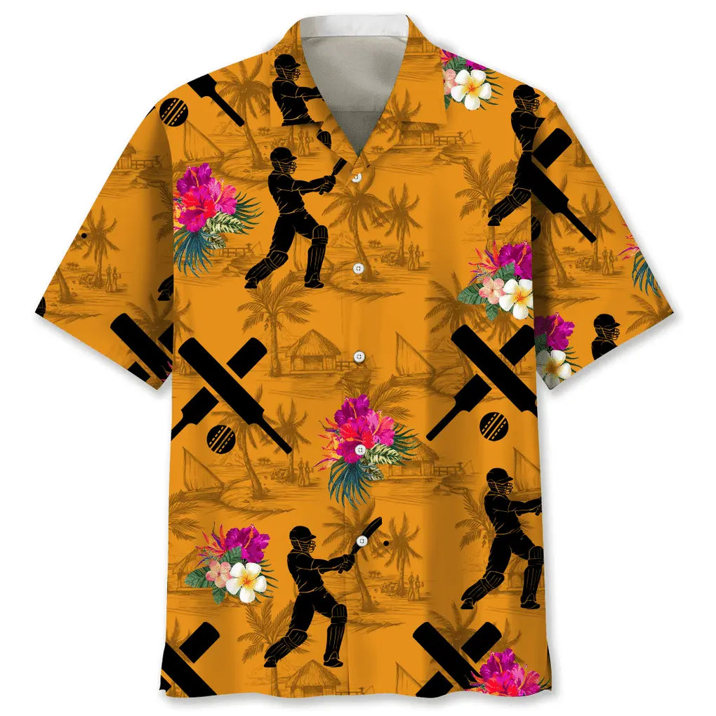Hawaiian Shirt / Adults / S Cricket Orange Tropical Hawaiian Shirt
