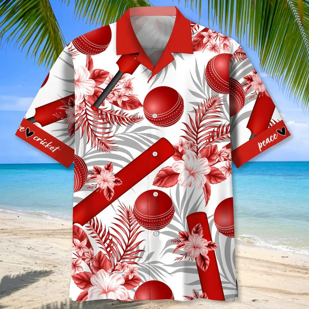 Cricket Red Hawaiian Shirt