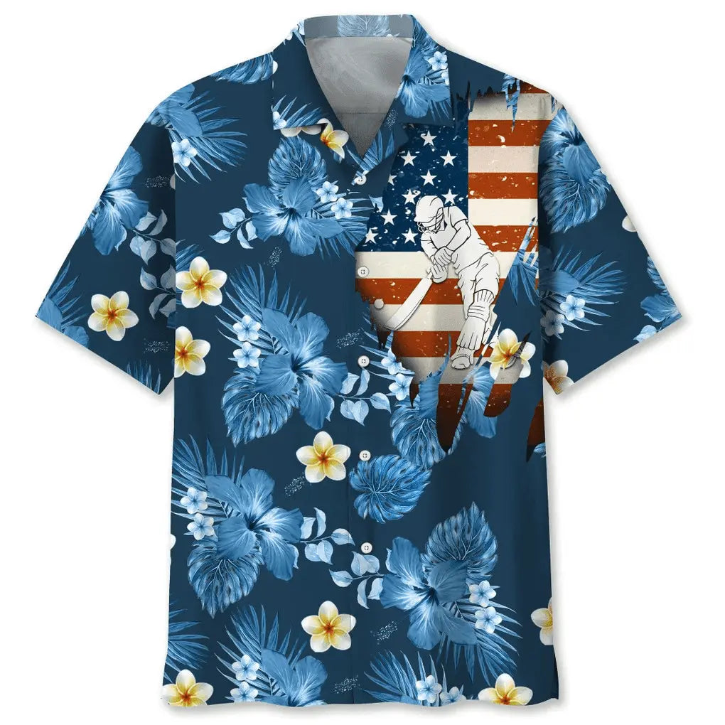 Hawaiian Shirt / Adults / S Cricket Usa Tropical Hawaiian Shirt