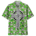 Hawaiian Shirt / Adults / S Cross Skull Irish St.Patrick Day Hawaiian Shirt