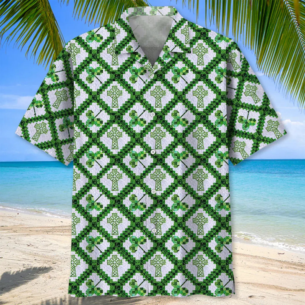 Cross St.Patrick Day Hawaiian Shirt