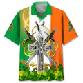 Hawaiian Shirt / Adults / S Cross St.Patrick Day Hawaiian Shirt