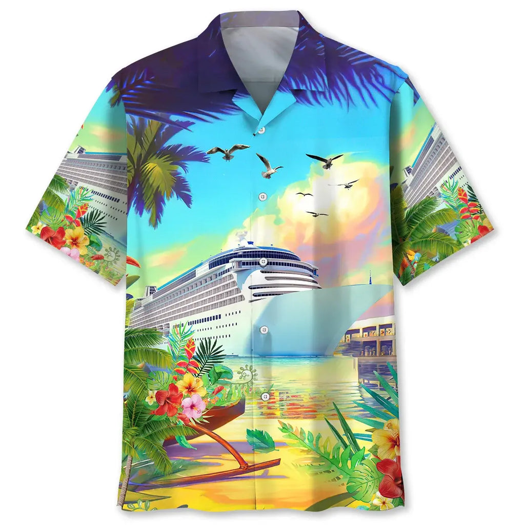 Hawaiian Shirt / Adults / S Cruise Beach Color Hawaiian Shirt