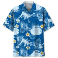 Hawaiian Shirt / Adults / S Curling Blue Nature Hawaiian Shirt