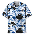 Hawaiian Shirt / Adults / S Curling Blue Nature Hawaiian Shirt