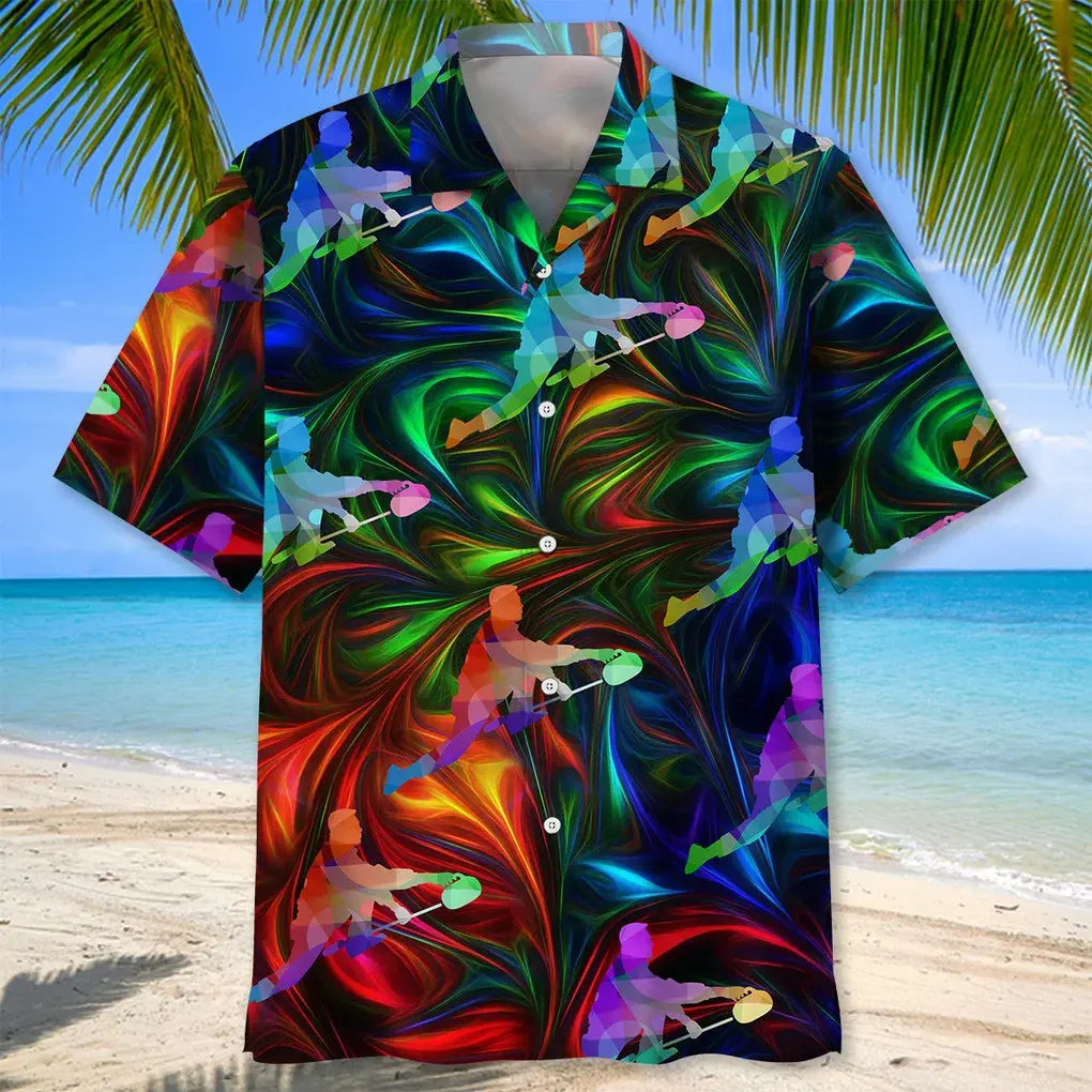 Curling Color Hawaiian Shirt