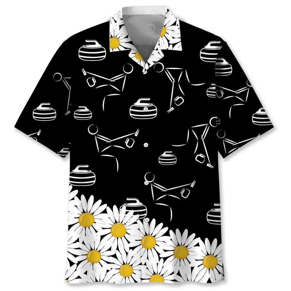 Hawaiian Shirt / Adults / S Curling Daisy Flower Hawaiian Shirt