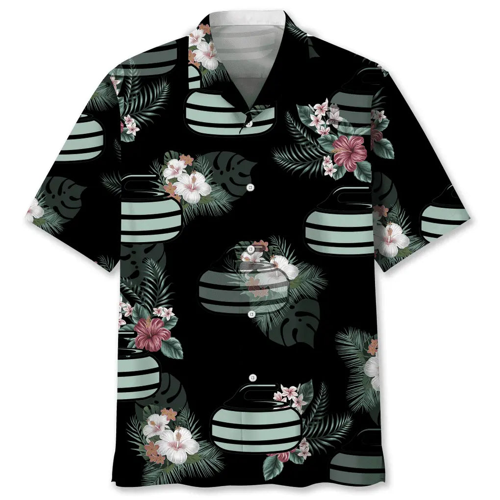 Hawaiian Shirt / Adults / S Curling Hawaiian Tropical Hawaiian Shirt