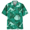 Hawaiian Shirt / Adults / S Curling Kelly Green Hawaiian Shirt