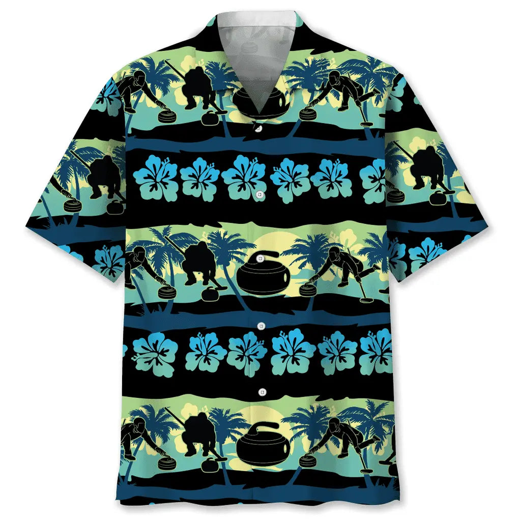 Hawaiian Shirt / Adults / S Curling Nature Beach Hawaiian Shirt