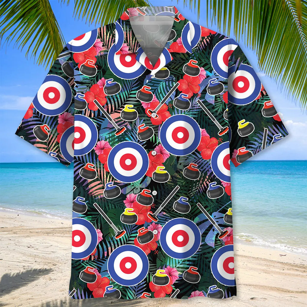 Curling Tropical Hawaiian Shirt