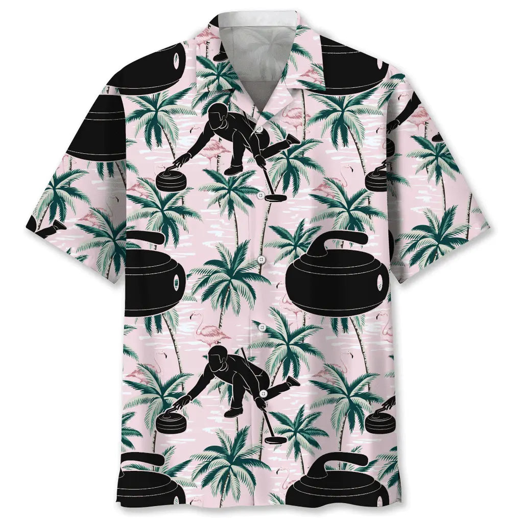 Hawaiian Shirt / Adults / S Curling Tropical Pink Hawaiian Shirt