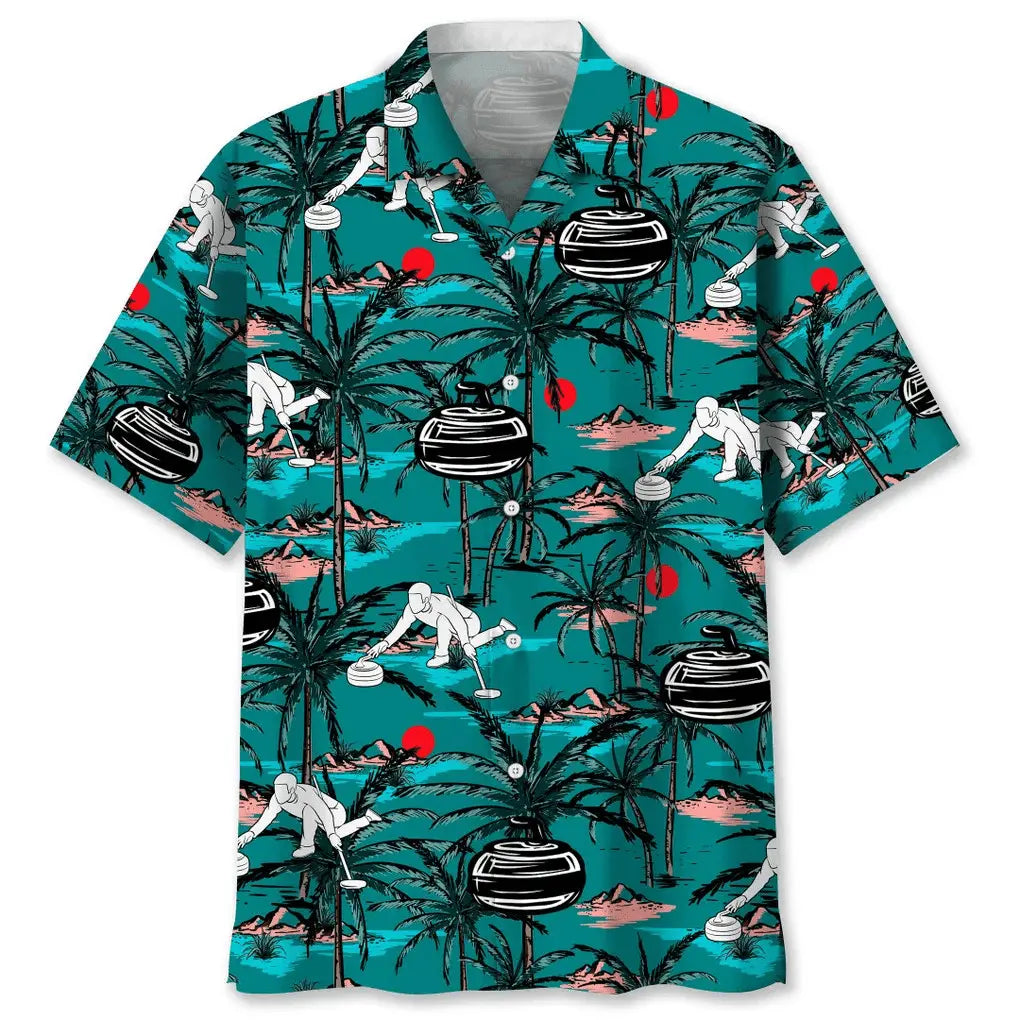 Hawaiian Shirt / Adults / S Curling Vintage Hawaiian Shirt