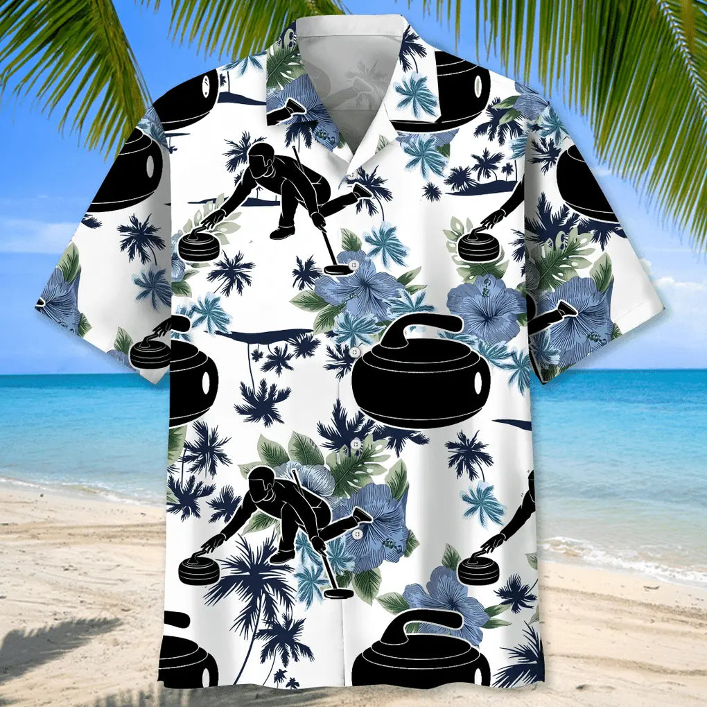 Curling White Nature Hawaiian Shirt