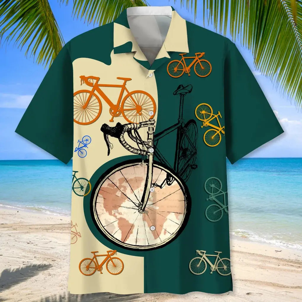Cycling Color Map Hawaiian Shirt