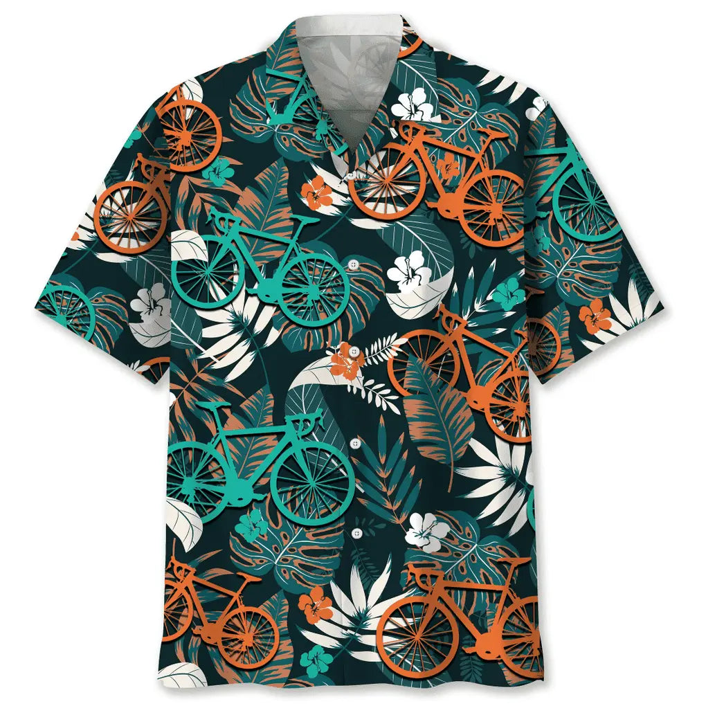 Hawaiian Shirt / Adults / S Cycling Flower Tropical Hawaiian Shirt
