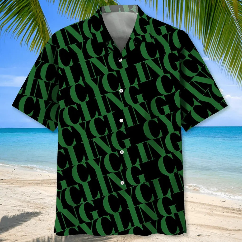 Cycling Green Hawaiian Shirt
