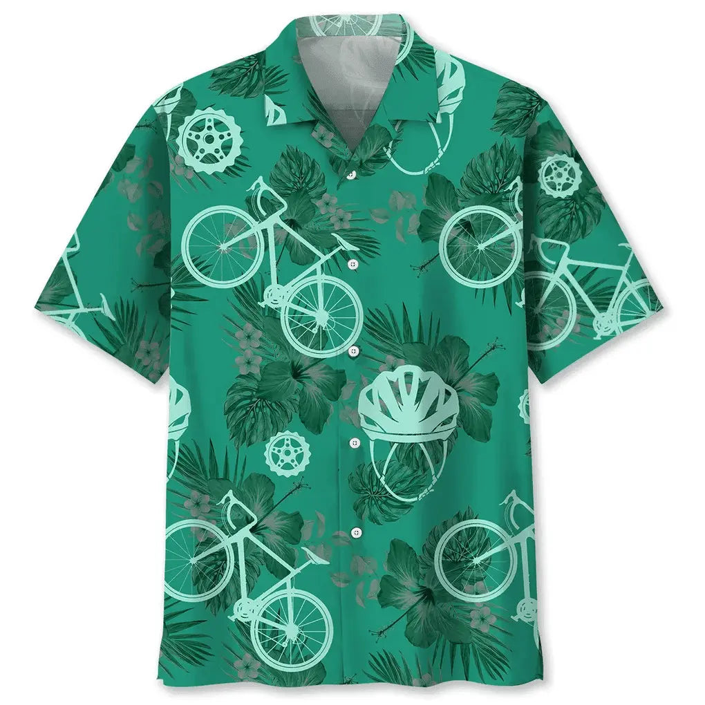 Hawaiian Shirt / Adults / S Cycling Kelly Green Hawaiian Shirt