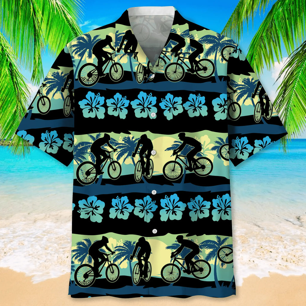 Cycling Nature Beach Hawaiian Shirt