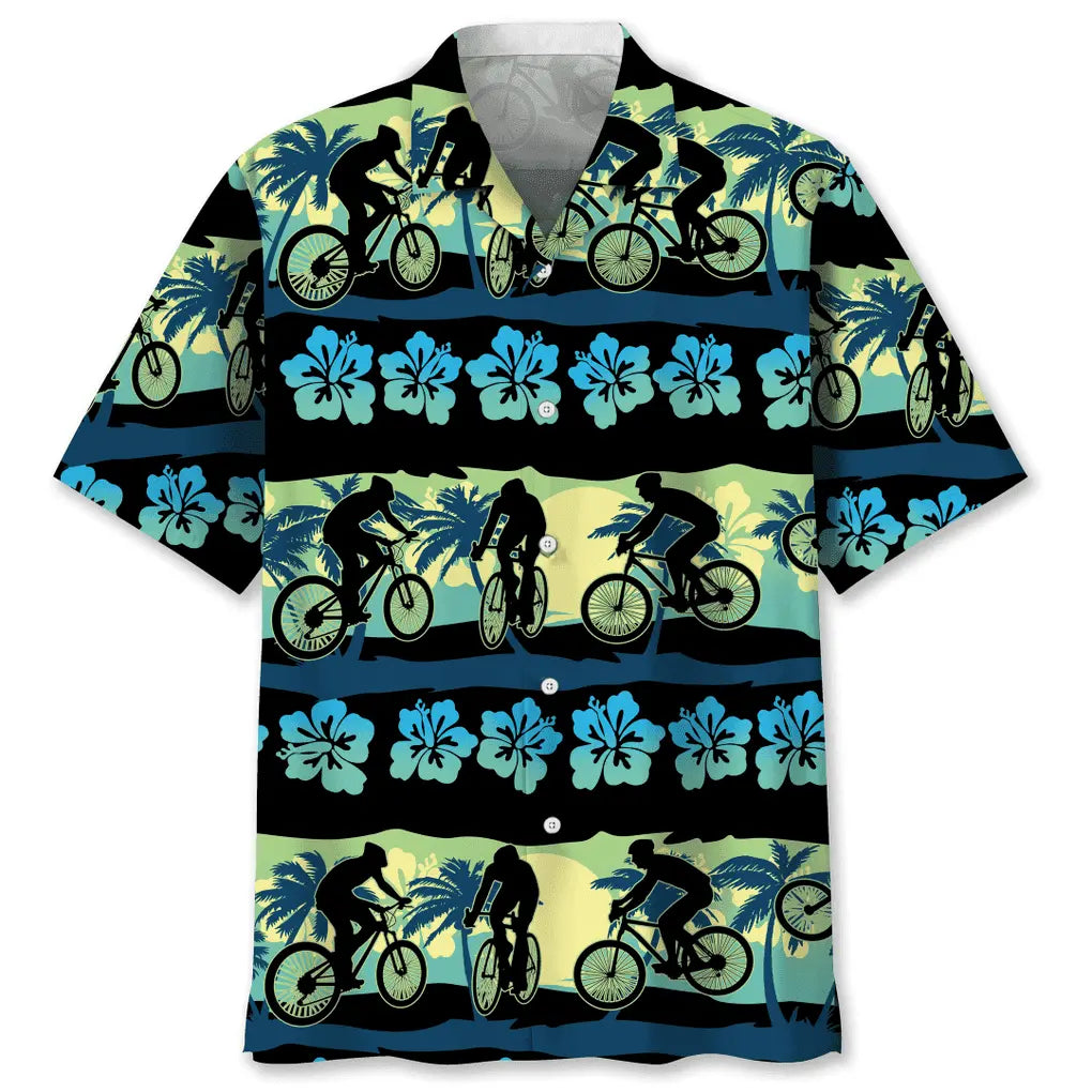 Hawaiian Shirt / Adults / S Cycling Nature Beach Hawaiian Shirt