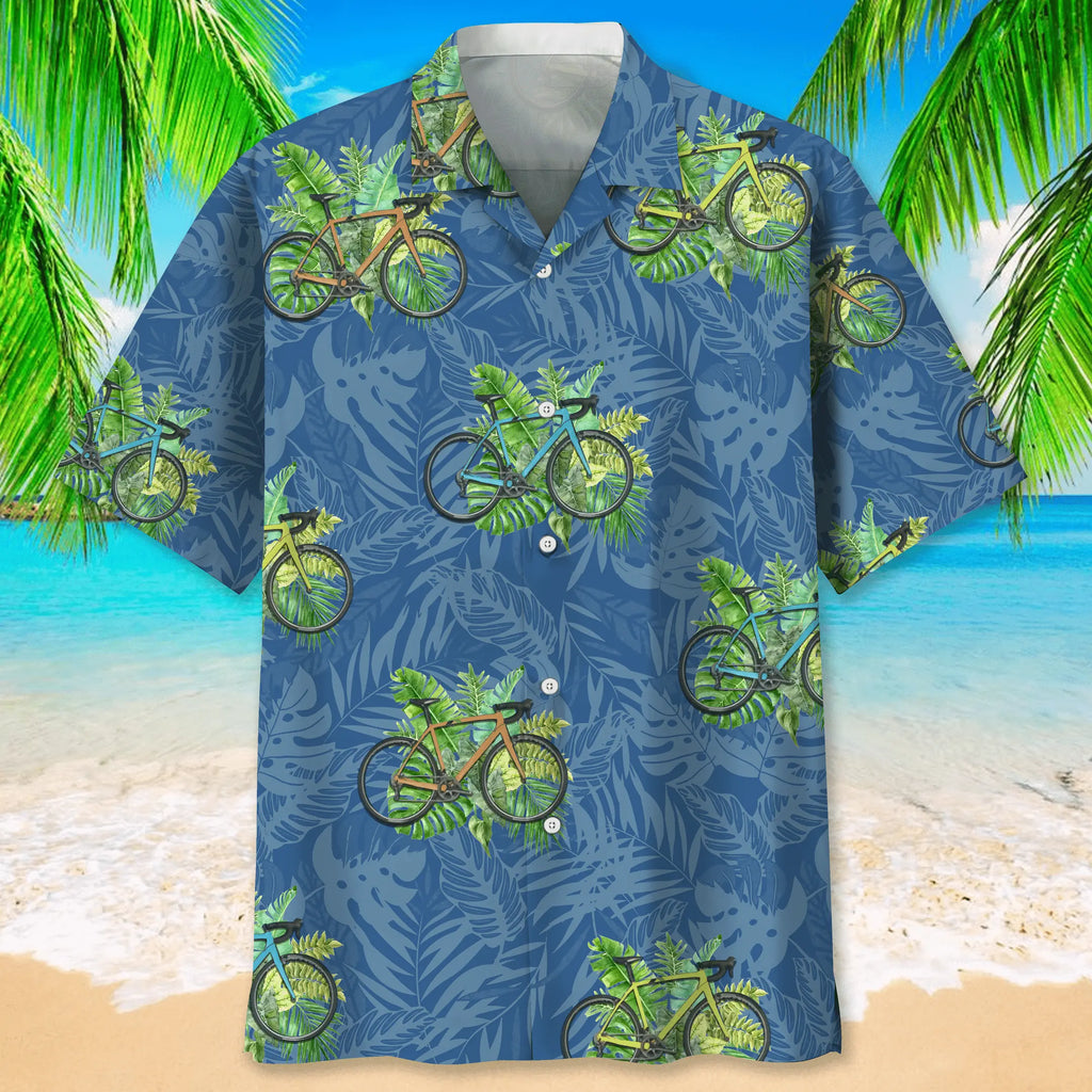 Cycling Nature Hawaiian Shirt