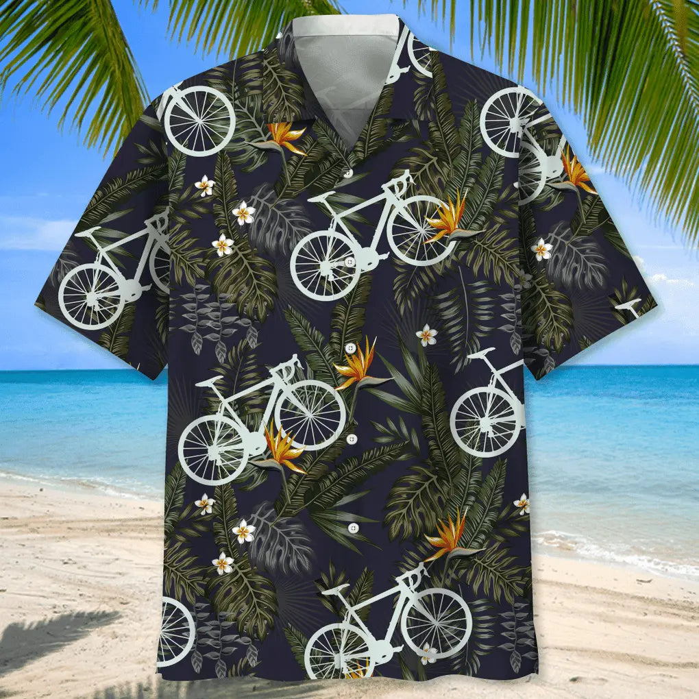 Cycling Nature Hawaiian Shirt
