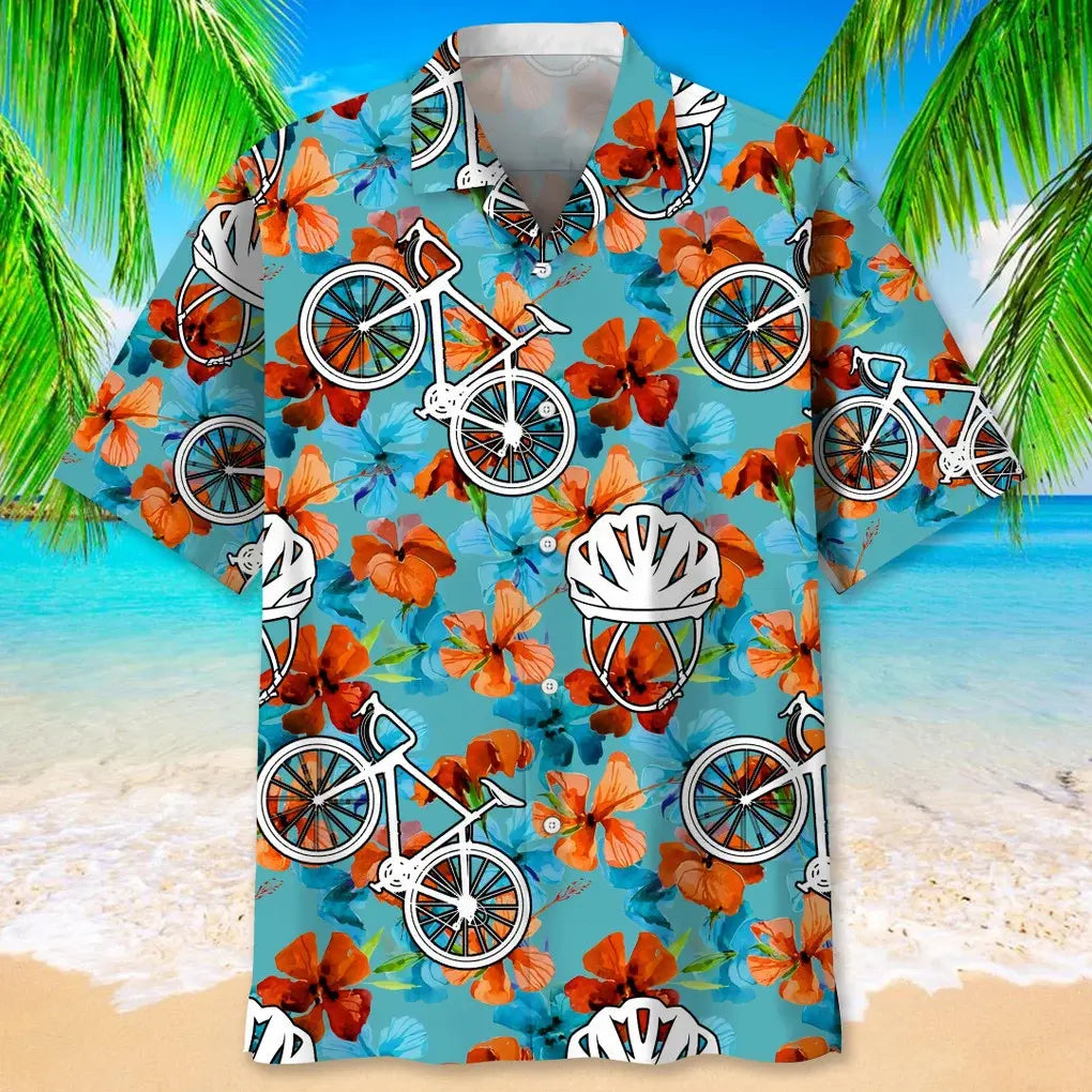 Cycling Nature Tropical Hawaiian Shirt