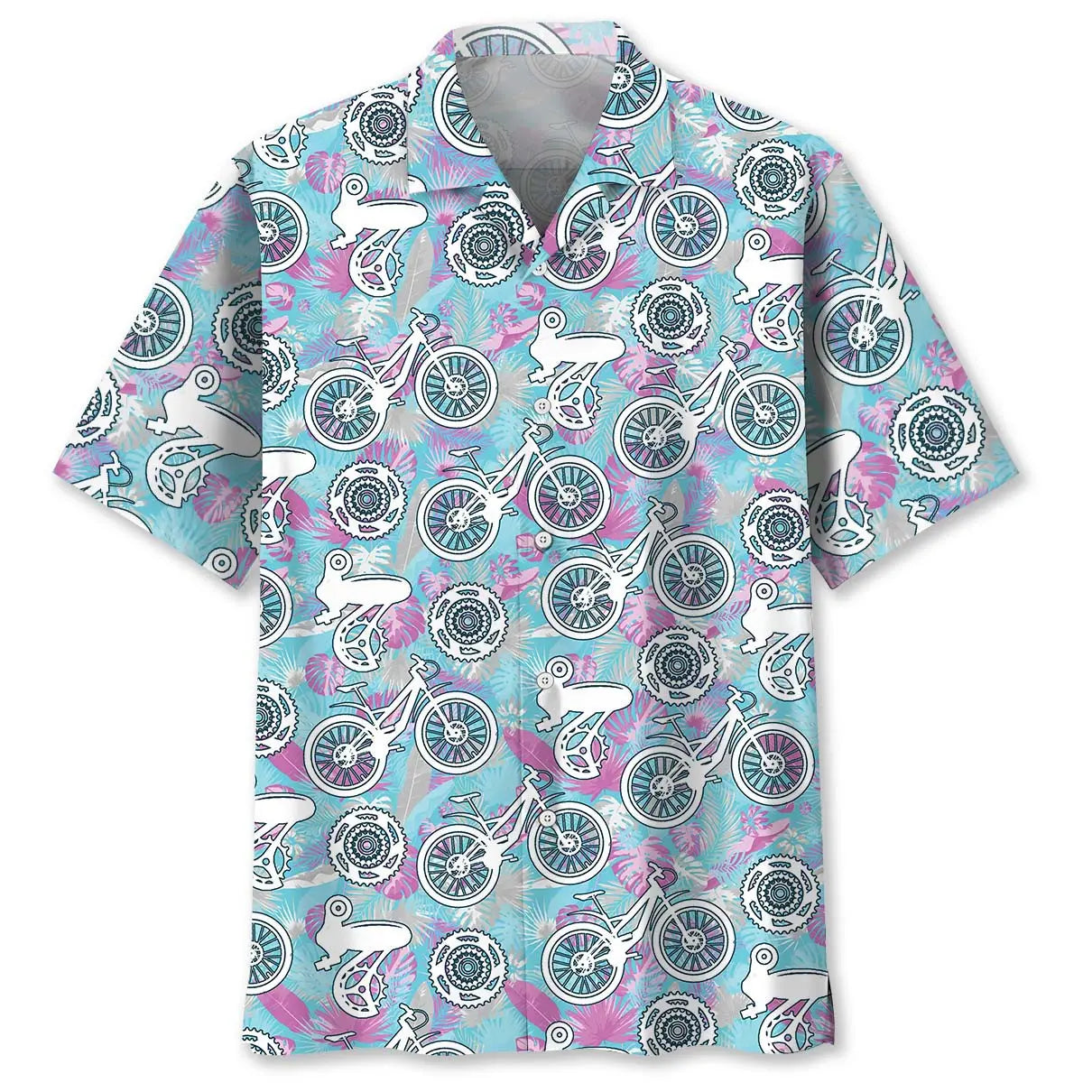 Hawaiian Shirt / Adults / S Cycling Parts Tropical Hawaiian Shirt