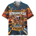 Hawaiian Shirt / Adults / S Cycling Retirement Plan Hawaiian Shirt