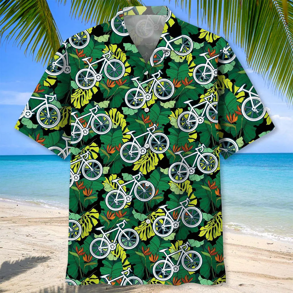Cycling Tropical Hawaiian Shirt