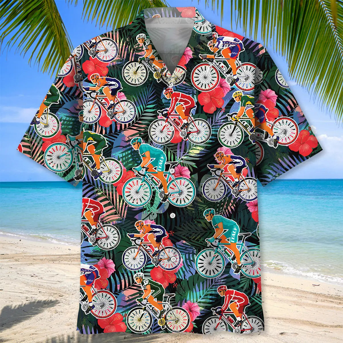 Cycling Tropical Hawaiian Shirt