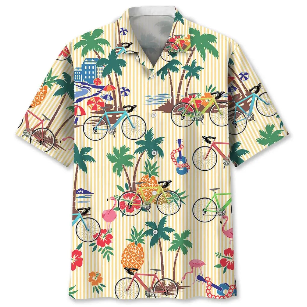 Hawaiian Shirt / Adults / S Cycling Tropical Hawaiian Shirt