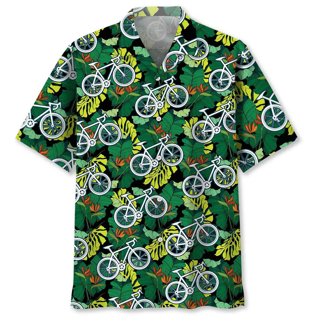 Hawaiian Shirt / Adults / S Cycling Tropical Hawaiian Shirt