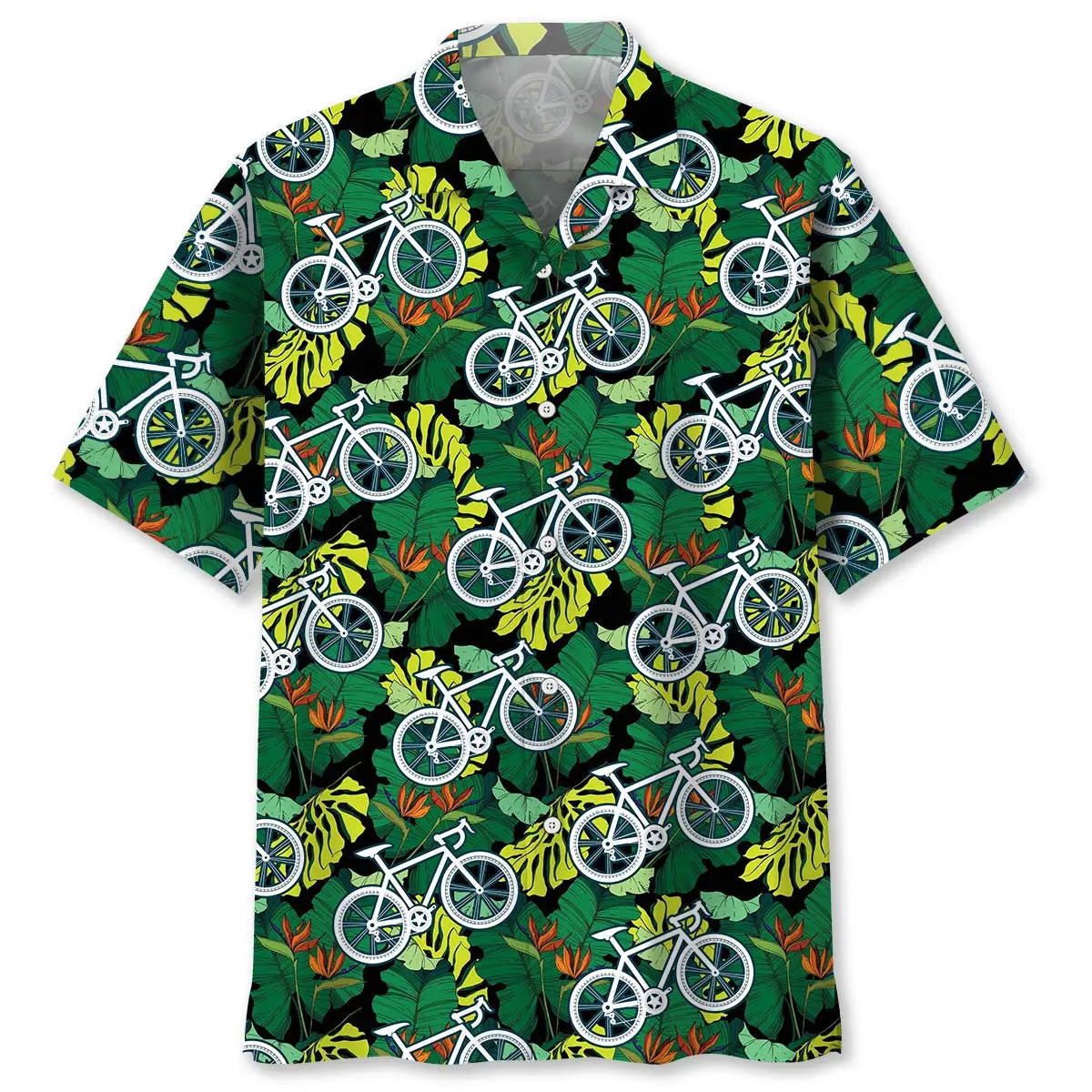 Hawaiian Shirt / Adults / S Cycling Tropical Hawaiian Shirt