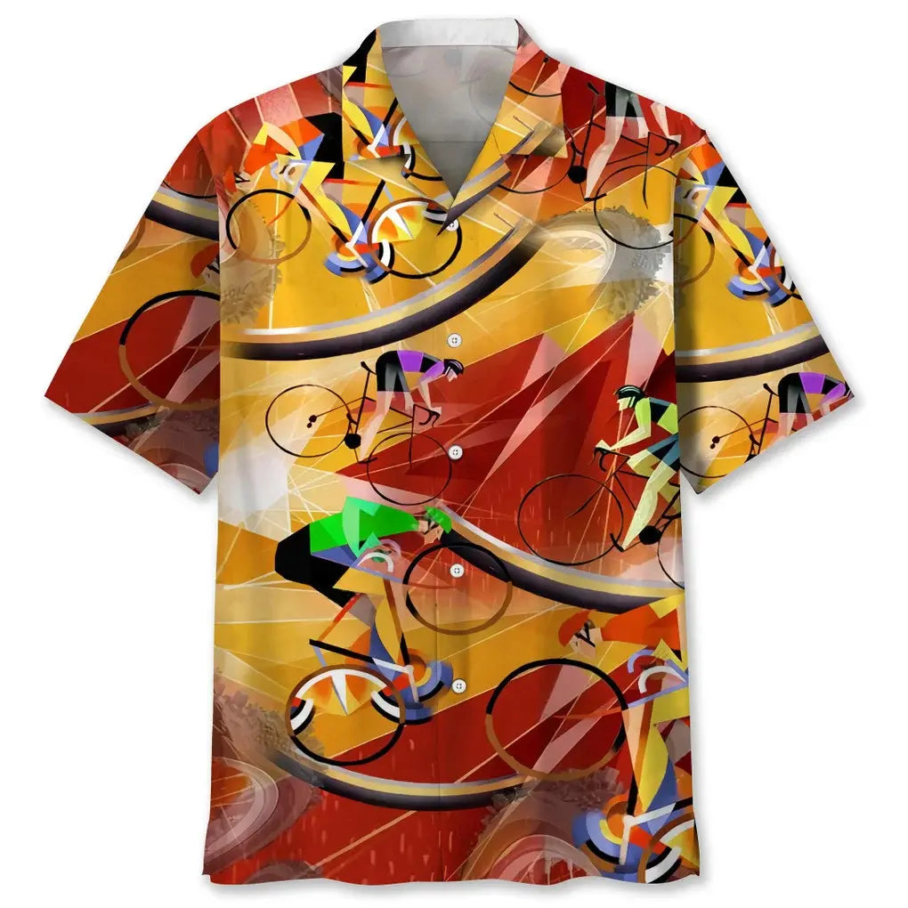 Hawaiian Shirt / Adults / S Cycling Vintage Hawaiian Shirt