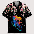 Hawaiian Shirt / Adults / S Cycling Watercolors Flower Hawaiian Shirt