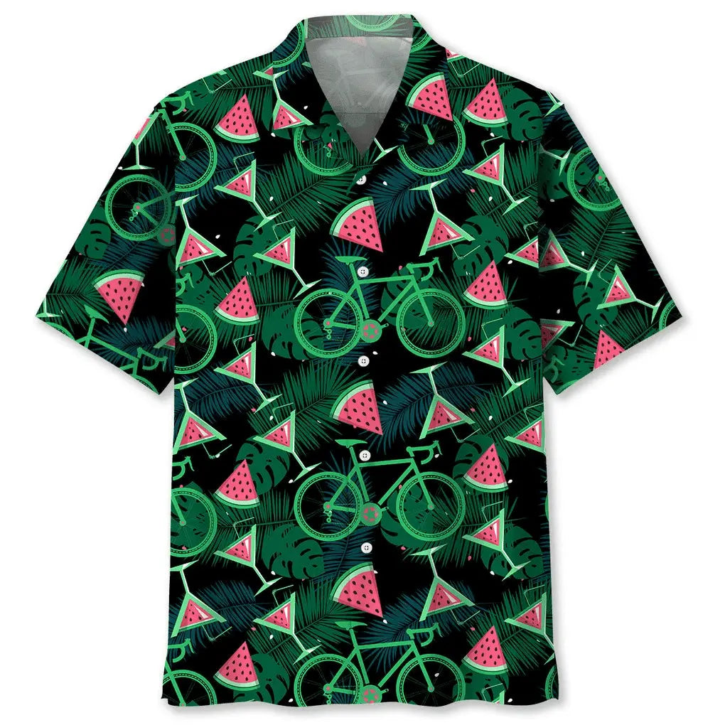 Hawaiian Shirt / Adults / S Cycling Watermelon Hawaiian Shirt