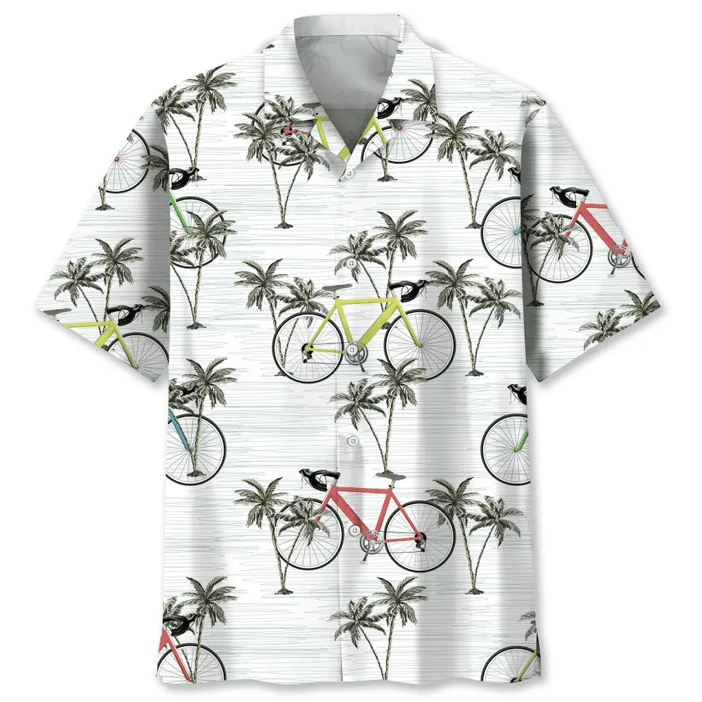 Hawaiian Shirt / Adults / S Cycling White Coconut Hawaiian Shirt