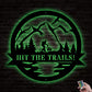 12"x12" Mountain Biking On Mountain Personalized - Led Light Metal - Owls Matrix LTD