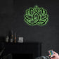 Lotus Flower Sign Decoration For Room Nature - Led Light Metal - Owls Matrix LTD