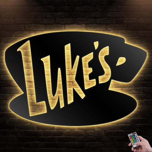 12"x12" Coffee Cup Amazing Style Personalized - Led Light Metal - Owls Matrix LTD