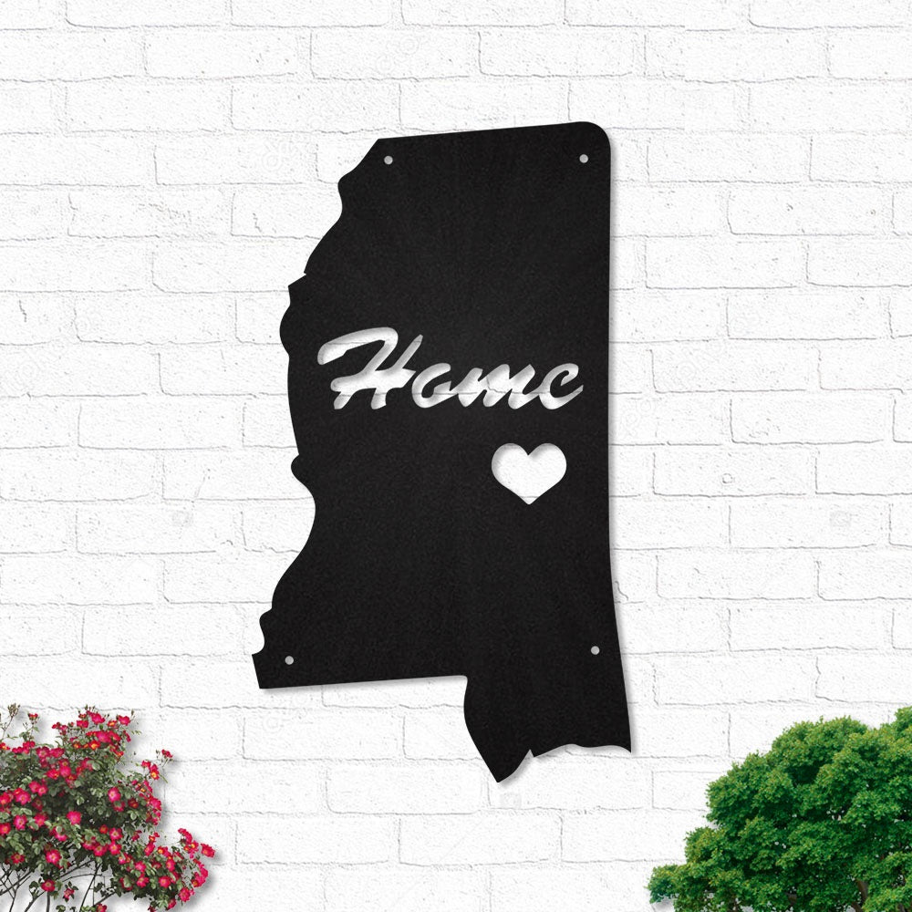 Mississippi Home Is Home - Led Light Metal - Owls Matrix LTD