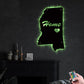 Mississippi Home Is Home - Led Light Metal - Owls Matrix LTD