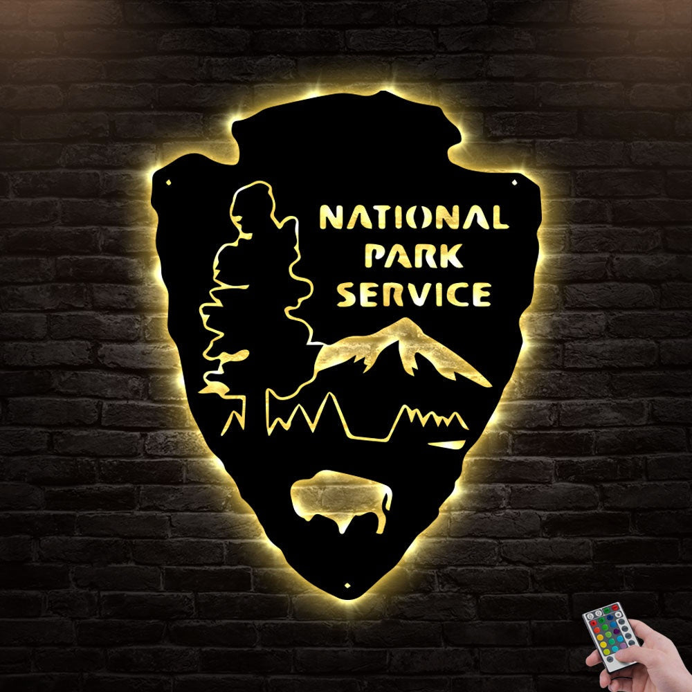 12"x12" National Park Love It - Led Light Metal - Owls Matrix LTD