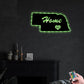 Nebraska Home Is My Love - Led Light Metal - Owls Matrix LTD