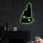 New Hampshire Home Is Best - Led Light Metal - Owls Matrix LTD